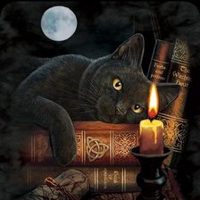 Схема вышивки «Котик мечтатель»