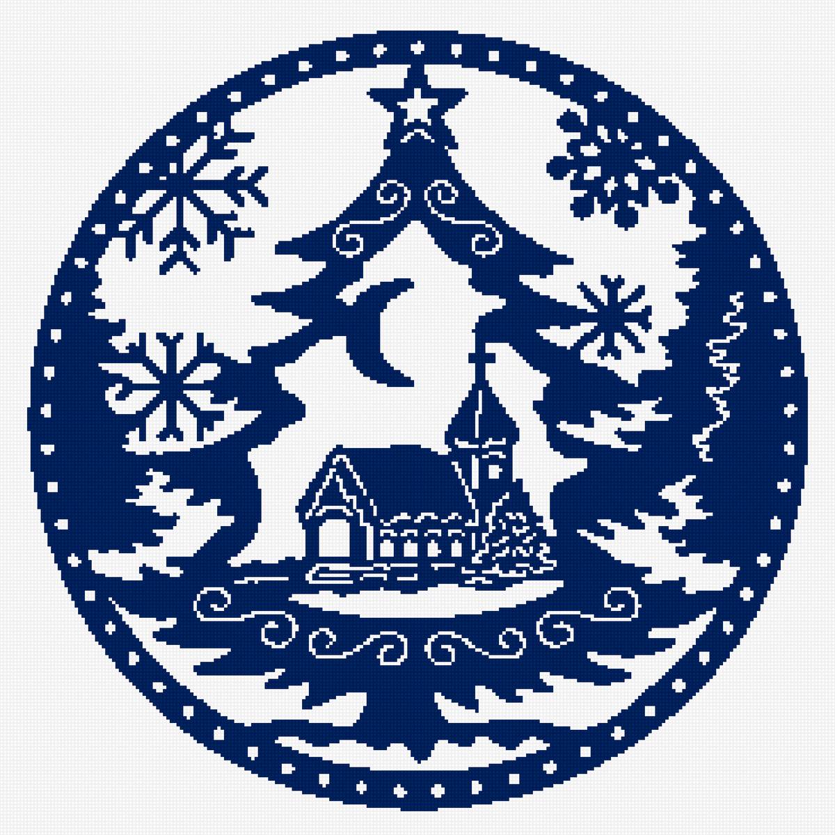 Albero noel - monocolore - предпросмотр