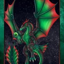 Схема вышивки «дракон»