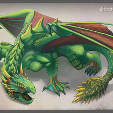 Схема вышивки «дракон»