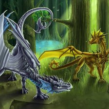 Схема вышивки «дракон»