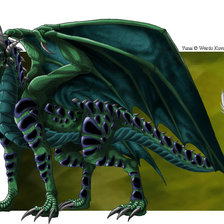 Схема вышивки «дракон»