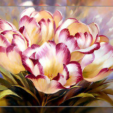 Схема вышивки «Тюльпанчики.»