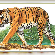 Схема вышивки «Серия " Кошачьи" Роберт Даллет.»