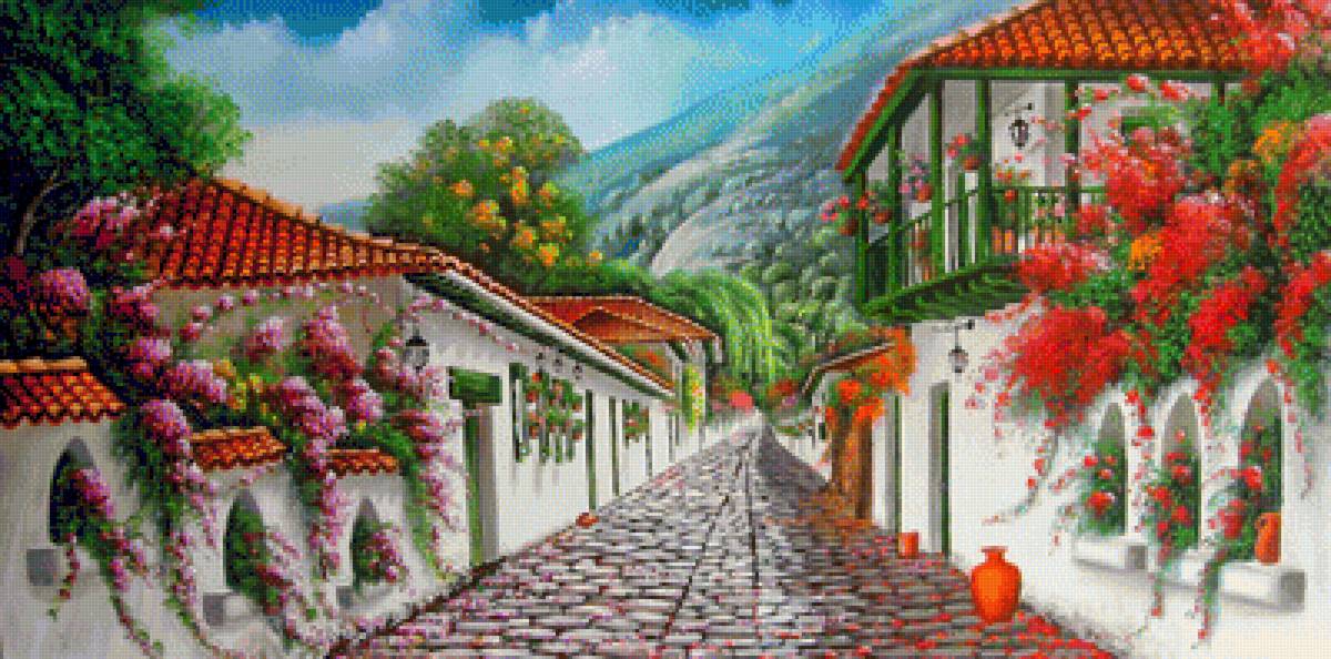 Typical Street. - josé raúl rodríguez galán painter.landscape.scenarys.flowers and - предпросмотр