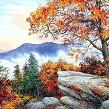 Схема вышивки «Горный пейзаж»