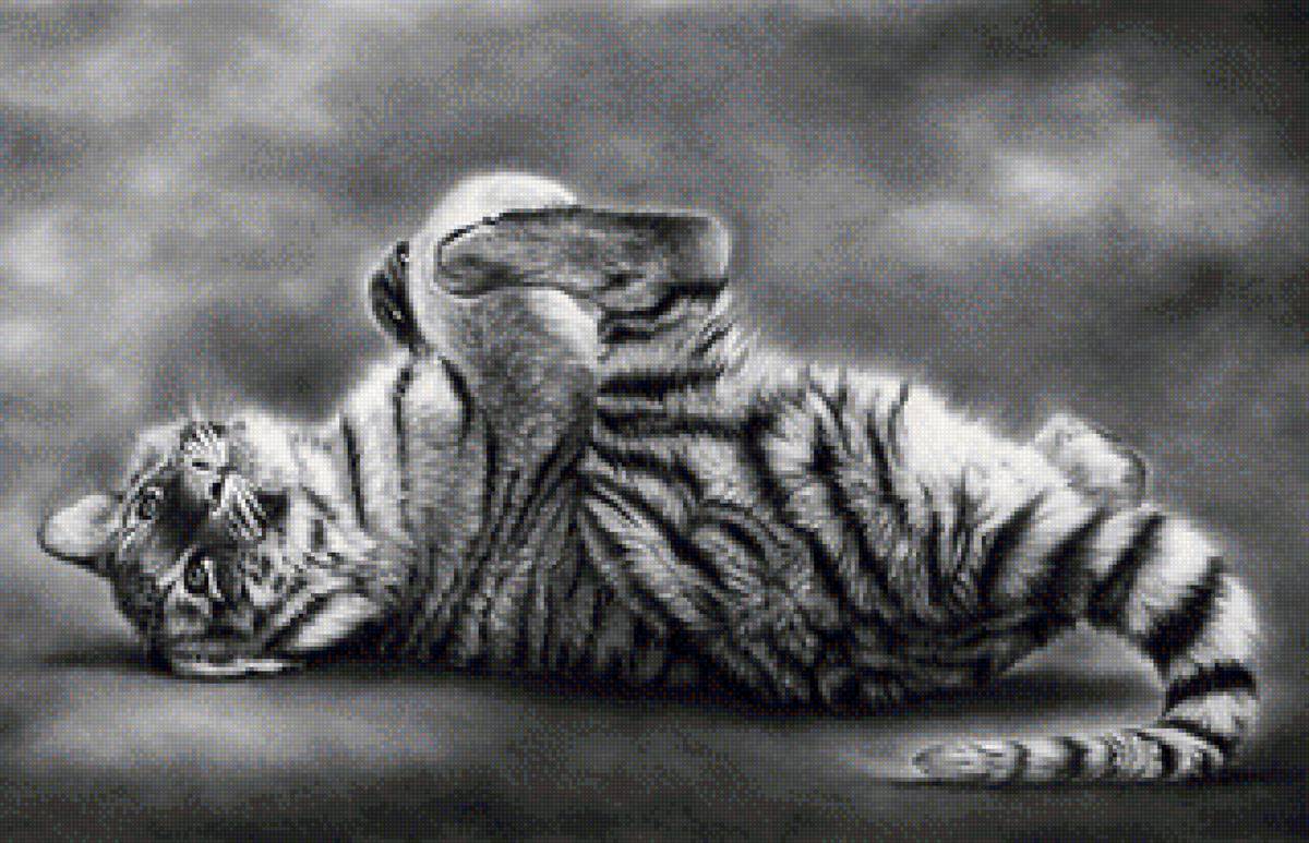 Тигренок худ. P. Williams - кошка - предпросмотр