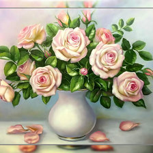 Схема вышивки «Нежные розы.»