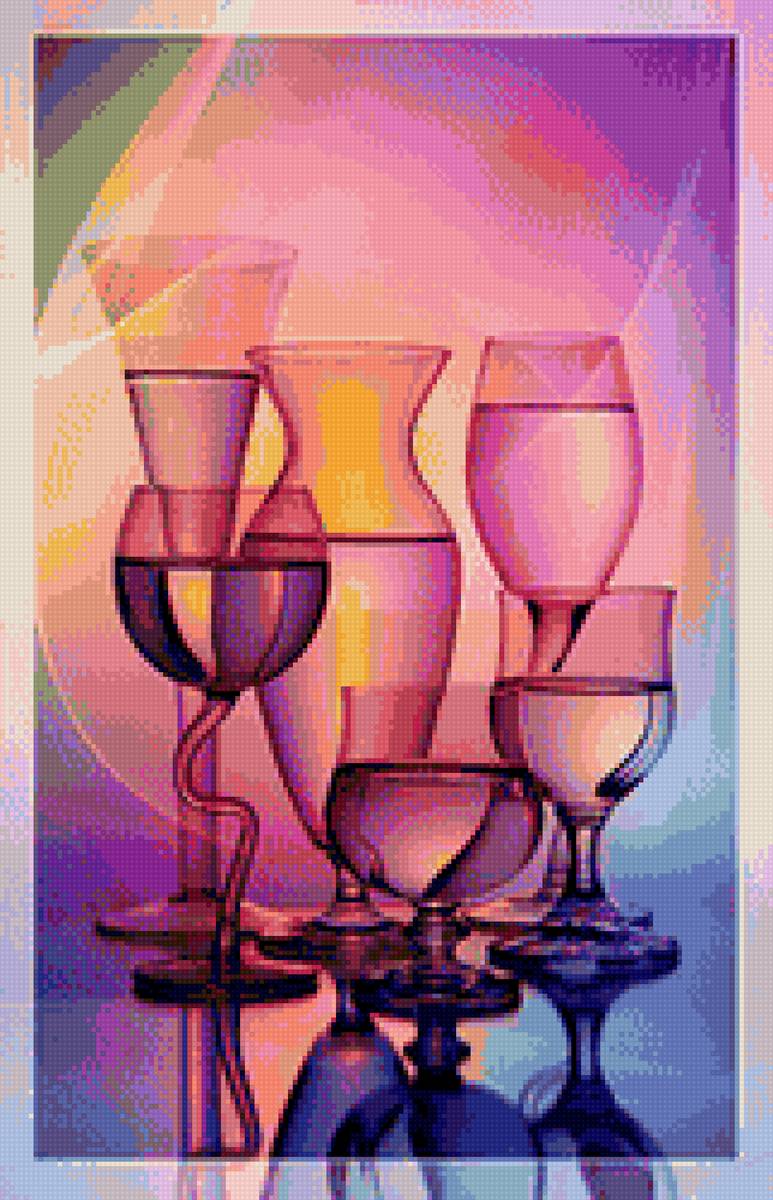 Натюрморт - фужер, стекло, графин, кухня, натюрморт, посуда - предпросмотр