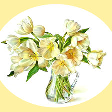 Схема вышивки «Серия "Букет". Тюльпаны»