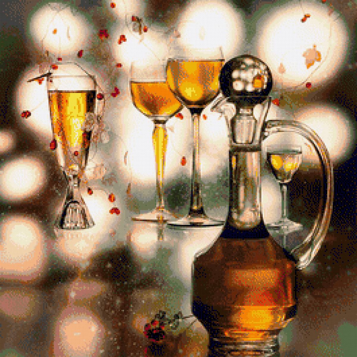 Натюрморт - натюрморт, графин, посуда, фужер, кухня, стекло - предпросмотр