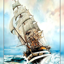 Схема вышивки «Парусник2.»