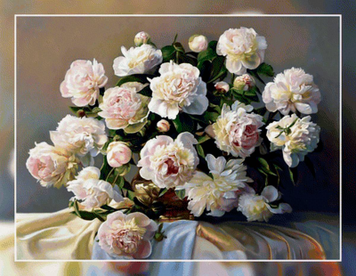 Нежные пионы. - пионы., букет, цветы - предпросмотр