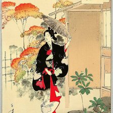 Схема вышивки «Старинная японская картинка»