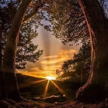 Схема вышивки «закат»