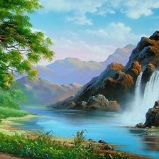 Схема вышивки «водопад»