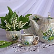 Схема вышивки «ландыши»