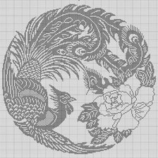 Схема вышивки «Monochrome Firebird»