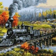 Схема вышивки «паровоз»