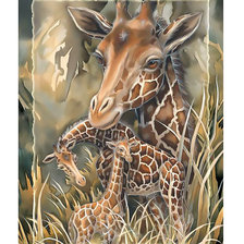 Схема вышивки «Жирафы.»
