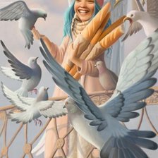 Схема вышивки «любовь и голуби»