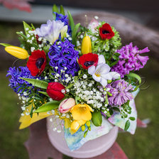 Схема вышивки «Пролетни цветя»