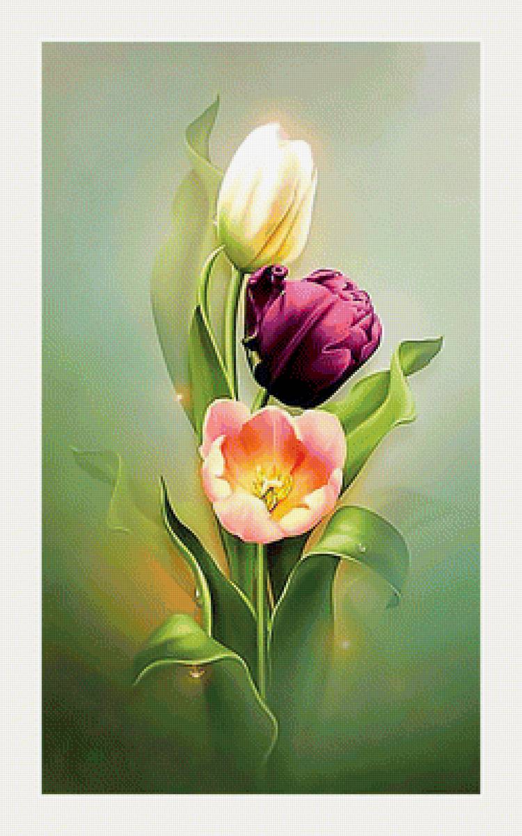 Тюльпанчики. - тюльпаны, цветы. - предпросмотр