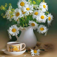 Схема вышивки «Ромашки.»