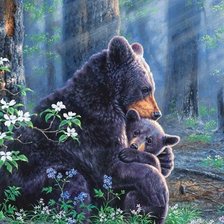 Схема вышивки «Медведи»