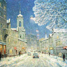 Схема вышивки «Московские сумерки /худ. Игорь Разживин/»