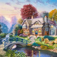 Схема вышивки «домик»