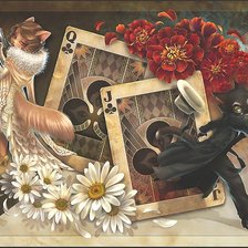 Схема вышивки «кошки»