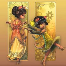 Схема вышивки «кошки»