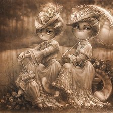 Схема вышивки «кошки»