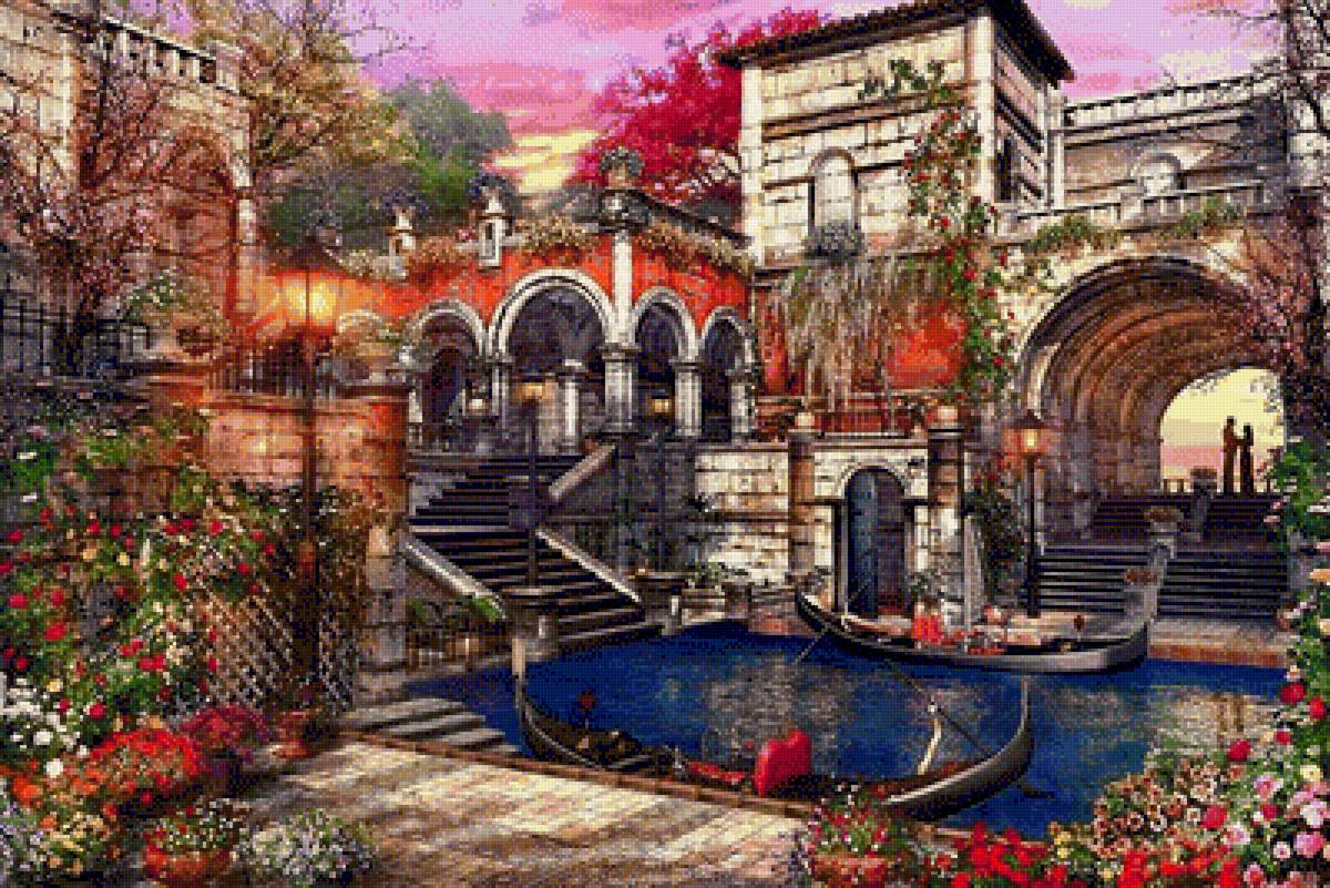 №1954287 - цветы, лодка, италия, пара - предпросмотр