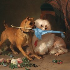 Схема вышивки «Двое c зонтом»