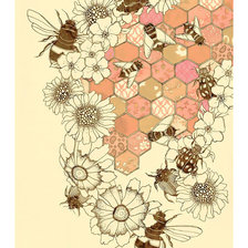 Схема вышивки «Пчёлки и жучки.»