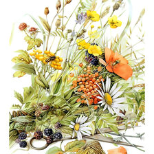 Схема вышивки «Полевые цветы.»