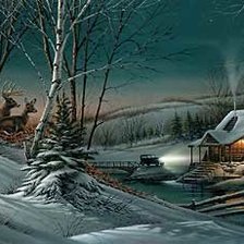 Схема вышивки «зимняя ночь»