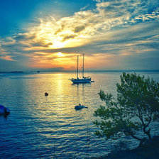 Схема вышивки «Спокойно море»