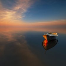 Схема вышивки «Лодка в море»