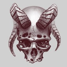 Схема вышивки «Череп»