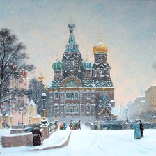 Схема вышивки «Зимний Санкт-Петербург /худ. А.Александровский/»