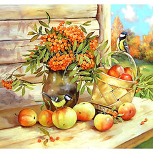 Схема вышивки «Серия "Деревенский натюрморт"»