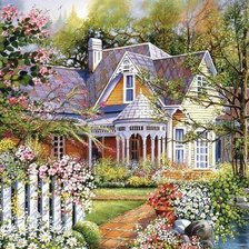 Схема вышивки «Приказен дом»