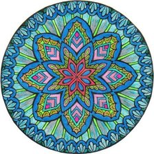 Схема вышивки «голубой витраж»