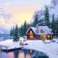 Схема вышивки «зима»