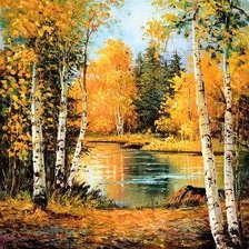 Схема вышивки «Есенен пейзаж»