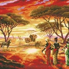 Схема вышивки «Африкански залез»