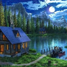 Схема вышивки «пейзаж»